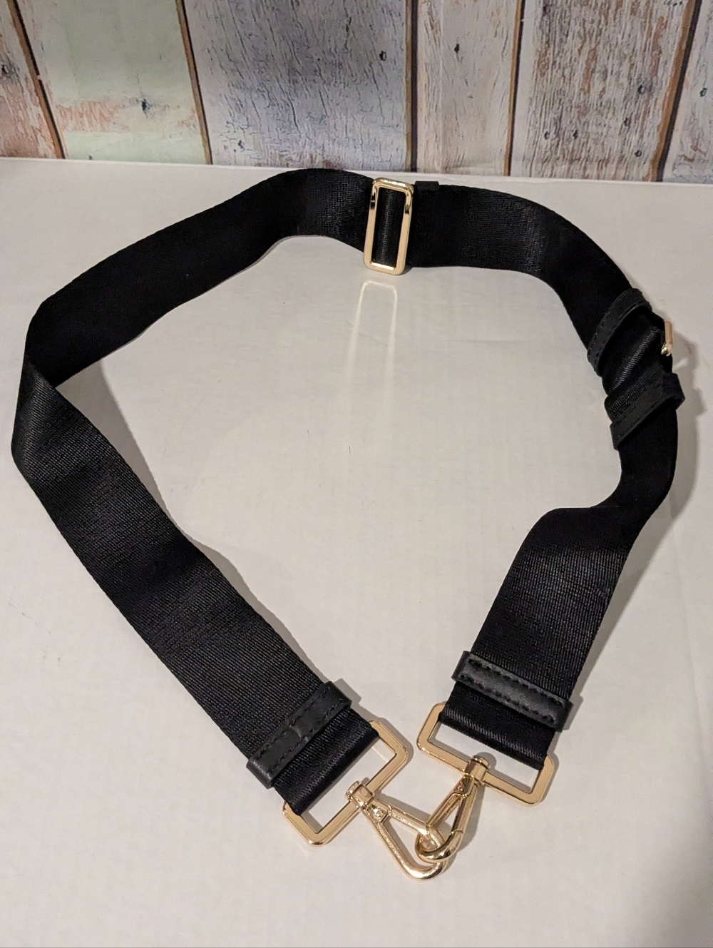 Michael Kors 45" Black, Bag/Luggage adjustable Strap with Gold Hardware